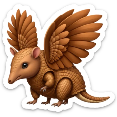 winged armadillo sticker