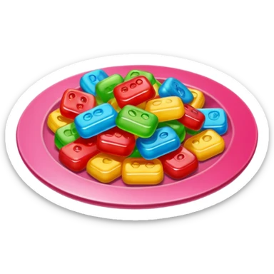 Gomitas en un plato sticker