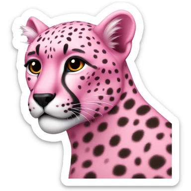 pink cheetah  sticker