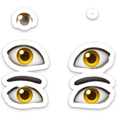eyes that are not straight sticker