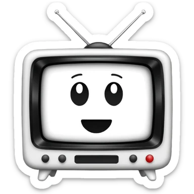 fuzzy screen TV in the Ring movie sticker