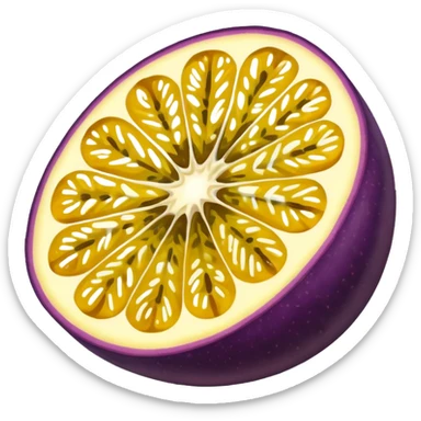 passion fruit sliced juicy sticker