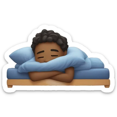 boy laying on his elbows dreaming passionately about love sticker