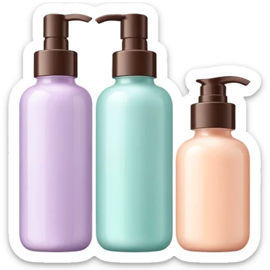 Skin care with pastel colors sticker