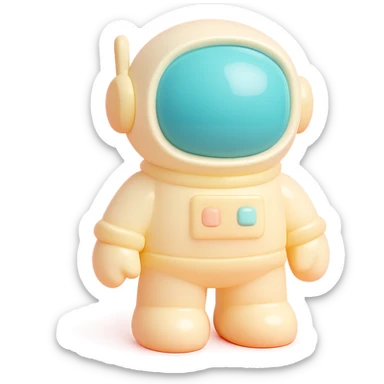 astronaut character sticker