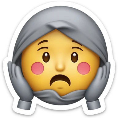 Faça um emoji mais triste que o normal quase com depressão  sticker
