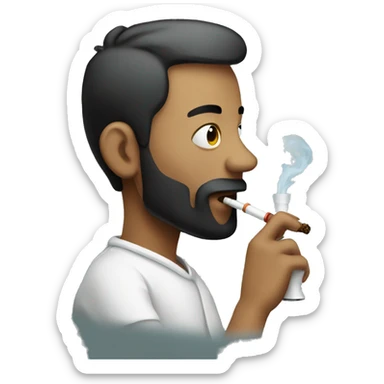 Person smoking hookah sticker