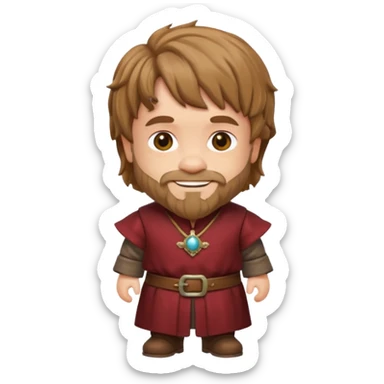a dwarf emoji looking like tyrion lannister sticker