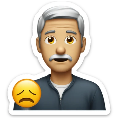 man with runny nose sticker