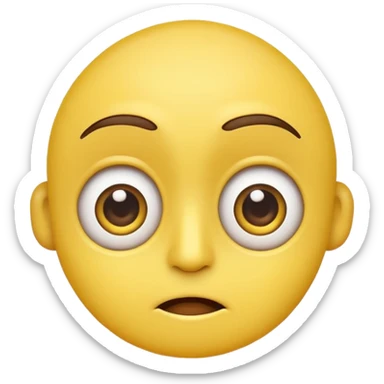 cartoon sticker of a colorful and cheerful confused and puzzled emoji, no text, suitable for WhatsApp and Instagram sticker