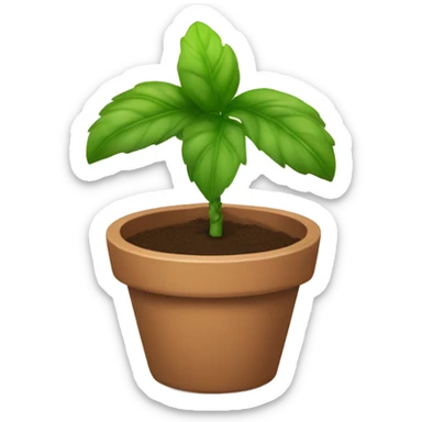 potted plant insode a house sticker