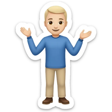 ligth man full body greeting sticker