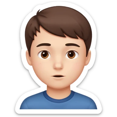 A boy showing right cheek to her mother asking for a gentle playful slap only boy no picture of mother included in emoji
Give side view of right cheek sticker