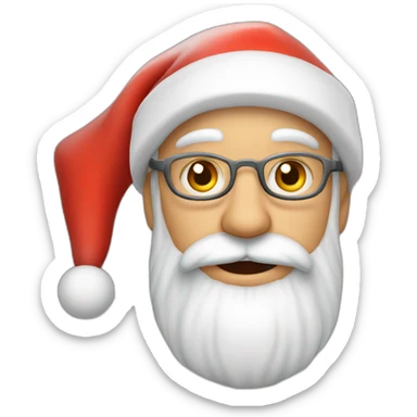 Père Noël avec un chat🎅🏻 sticker