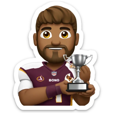 Brisbane broncos holding trophy  sticker