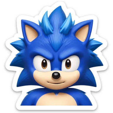 Sonic the hedgehof showing fuck you sticker
