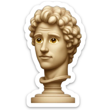 Statue d’argile qui fait une roulade sticker