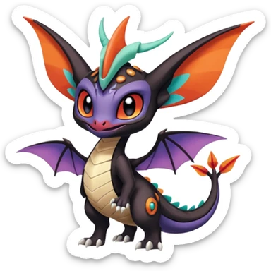 Meloetta-Noivern-Spyro-Toothless-Stitch-Pokémon-Fakémon-creature-hybrid sticker
