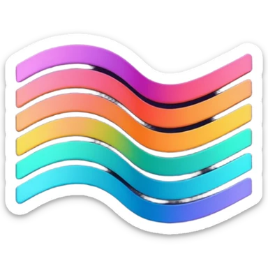 The name 'Kornél' in a modern, colorful gradient font with a dark outline, dynamic, slanted or partial underline, in the style of reference patterns. sticker