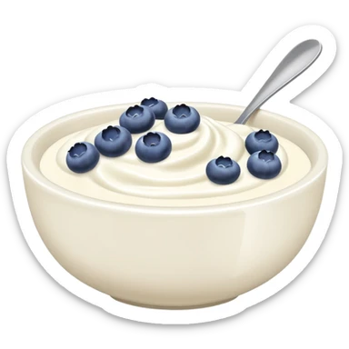 yoghurt bowl with blueberries sticker