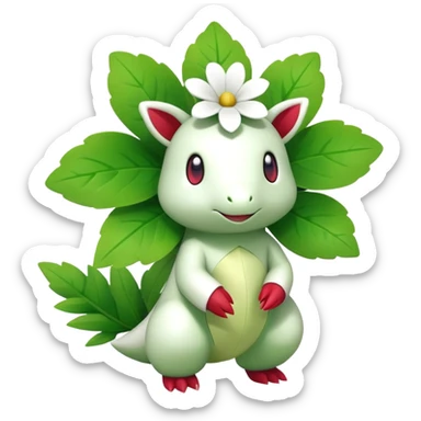 Shiny Shaymin-Meganium-Hybrid (Full body) sticker