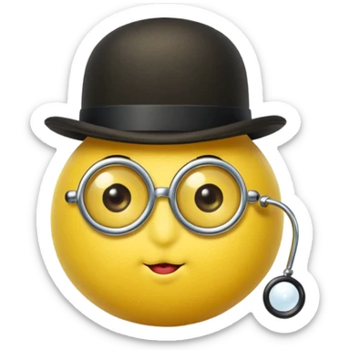 A lemon sporting a mini bowler hat and monocle.
































 sticker