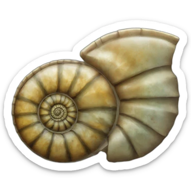 Ammonite avec trilobites sticker