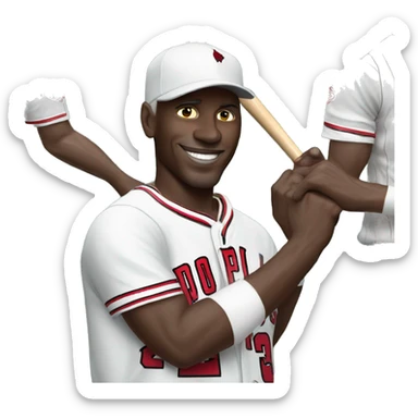 Michael Jordan going pro in Baseball sticker