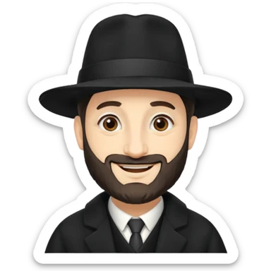Jewish Rabbi with Payot sticker