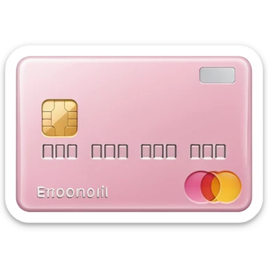 Make a white credit card with light pink tones sticker