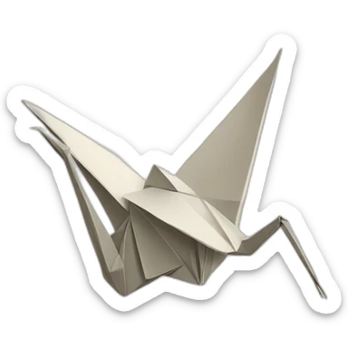 Origami crane sticker
