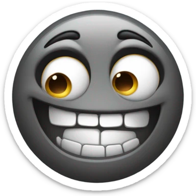 a funny emoji of a rock (not a person, like A rock) with a hand drawn smiley face sticker