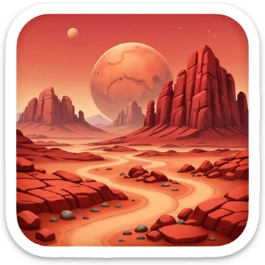 Mars planet emoji sticker