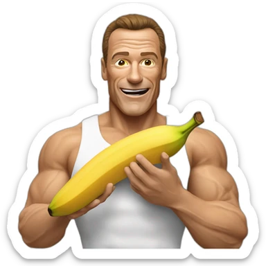 Jean Claude van Damme qui mange une banane sticker