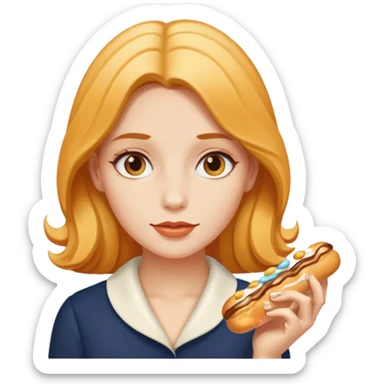 Female and Butterscotch éclair combined  sticker