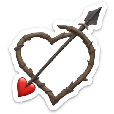 A heart pierced by an arrow sticker