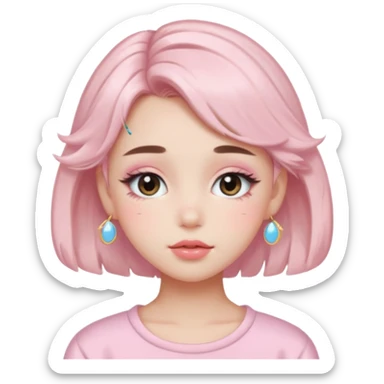  Soft Girl
Origin: TikTok/Western

Key Features: Pastel blush, gloss or tinted balm, fluffy brows, shimmery lids, small hair clips or pigtails.

Vibe: Playful, sweet, pastel-saturated cuteness — very Y2K meets kawaii.

Signature Trick: Emphasizes youthful, doll-like features with lots of pink. sticker