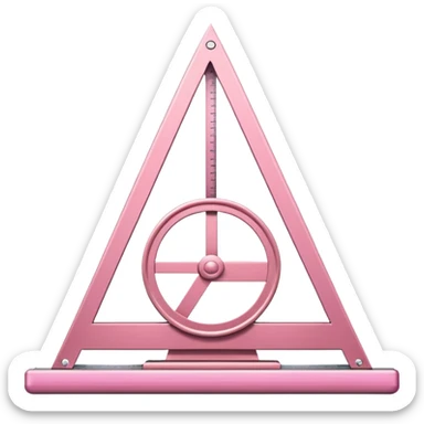 mac os icon Architect's scale, protractor, triangle, pink sticker