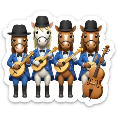 horse as Musicians sticker