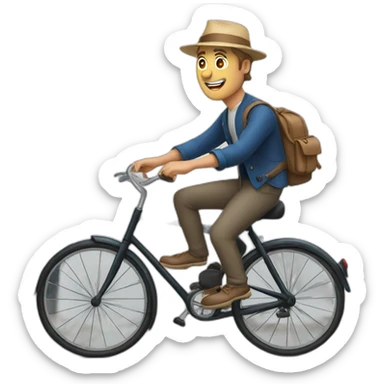 french man on a bicycle sticker