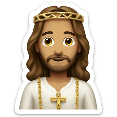 Jesus with lots of jewelry  sticker