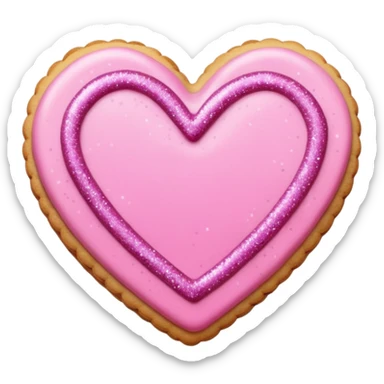 cookie heart with glitter sticker
