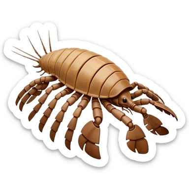 Bow-tailed isopod sticker