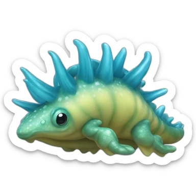 sea slug blue dragon very detailes sticker