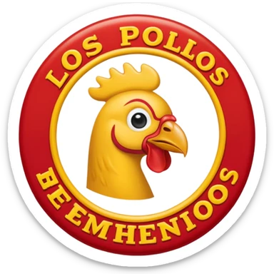 gerar emojs Gerente Los Pollos Hermanos logo em volta escrito sticker