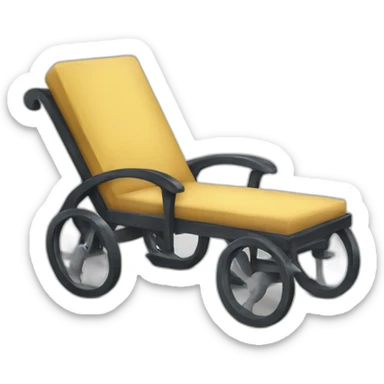 Chaise roulante pour mon chat sticker