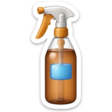spray bottle brown colored sticker