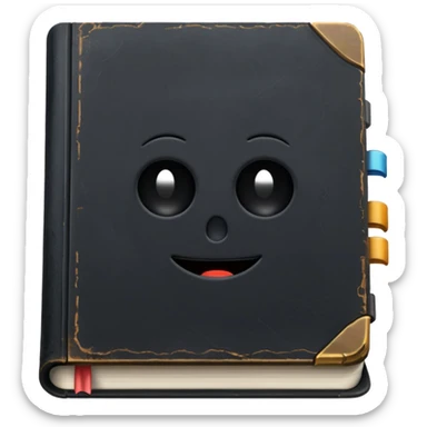 make me a black book with dust on it to show that it's old  sticker