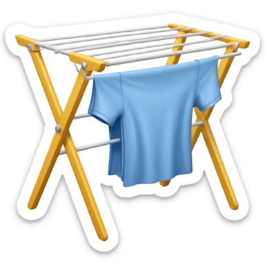 laundry drying rack sticker
