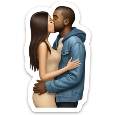 Kanye West kisses Madison Beer sticker